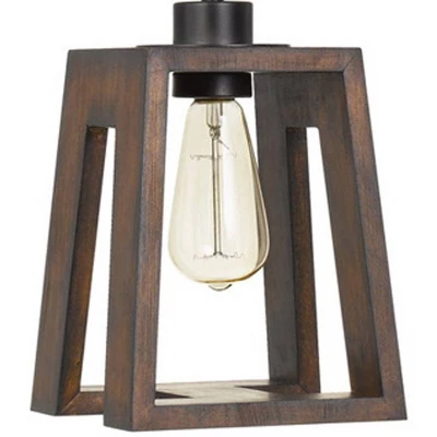 7" X 7" X 17" Biel Wood Pendant Medium Oak - Cal Lighting - Image 3