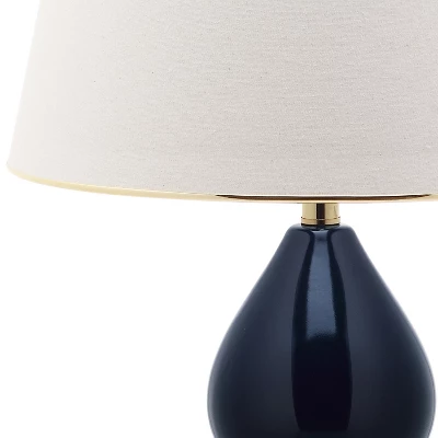 (Set Of 2) 26.5" Jill Double- Gourd Ceramic Lamp Navy (Includes CFL Light Bulb) - Safavieh - Image 3