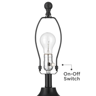 Franklin Iron Works Kaly Rustic Table Lamps With Square Risers 25" High Set Of 2 Oil Rubbed USB Charging Port Bronze Drum Shade For Living Room Desk - Image 2