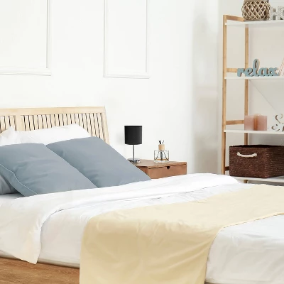 11.81" Traditional Petite Metal Stick Bedside Table Desk Lamp In Chrome With Fabric Shade Black - Creekwood Home - Image 4