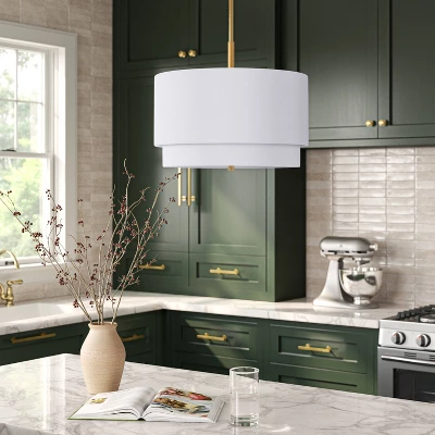 Knurled Metal Stacked Drum Pendant - Threshold™ - Image 2