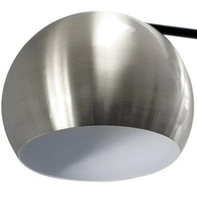 Swivel Floor Lamp With Inner Dome Shade Brushed Nickel - Lalia Home - Image 3