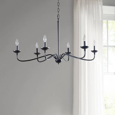 72.5" Brighton Chandelier Matte Black - Image 3