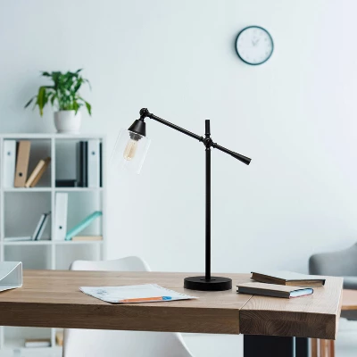 Tilting Arm Table Lamp Black - Elegant Designs - Image 5