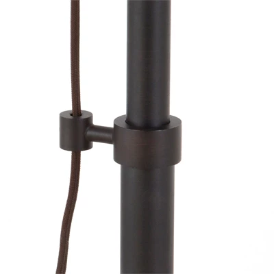 Metal And Glass Pulley Floor Lamp In Black - Henn&Hart - Image 9