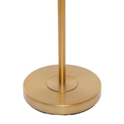 Fabric Floor Lamp With Drum Shade Blue - Olivia & May - Image 3