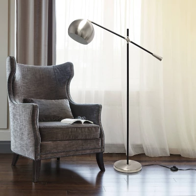 Swivel Floor Lamp With Inner Dome Shade Brushed Nickel - Lalia Home - Image 4