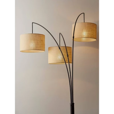 74" 3-way Trinity Arc Lamp Brown - Adesso - Image 3