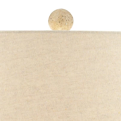 360 Lighting Sandstone Gourd 27" Tall Farmhouse Rustic Modern Coastal Table Lamp Brown Single Beige Shade Living Room Bedroom Bedside Nightstand House - Image 2