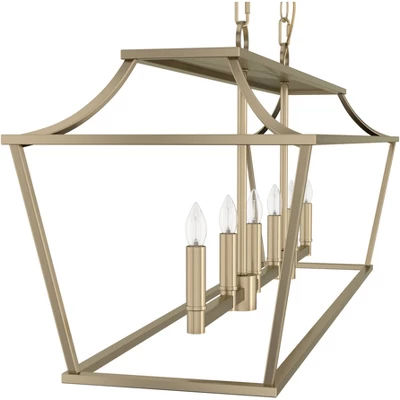 6-Light Laurel Ridge Linear Chandelier Alturas Gold - Hunter Fan - Image 2