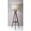 59.5" 3-way Bedford Shelf Floor Lamp Brown - Adesso