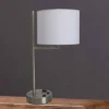 Fangio Lighting Tech Friendly Metal Table Lamps With 1 Outlet And 1 USB Port Silver