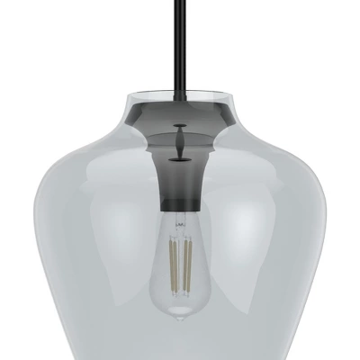 1-Light Vidria Pendant Matte Black - Hunter Fan