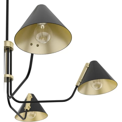 5-Light Grove Isle Chandelier Matte Black - Hunter Fan - Image 2