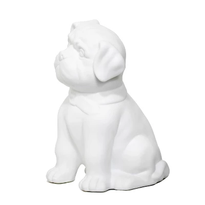 Porcelain Puppy Dog Shaped Table Lamp White - Elegant Designs - Image 3