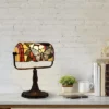 Hasting Home Tiffany-Style Stained Glass Butterfly Bankers Lamp