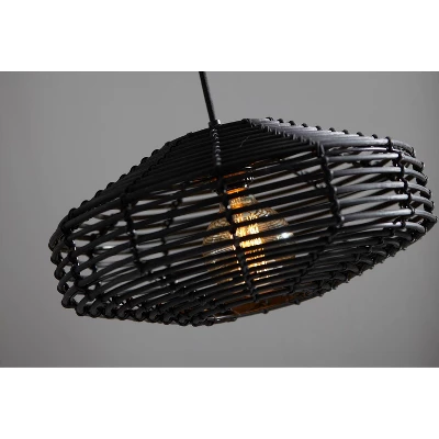 7" Kingston Pendant Ceiling Light Black - Adesso - Image 4