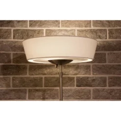 71" Harper Floor Lamp Silver/White - Adesso