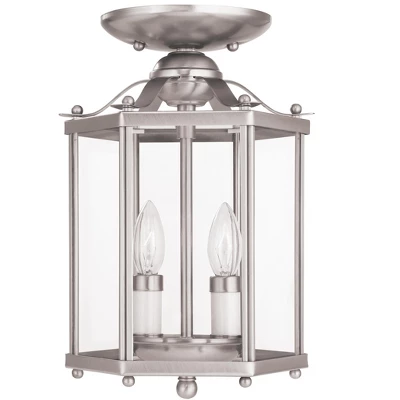 Sea Gull Lighting Bretton 2 Light Brushed Nickel Ceiling Fixture