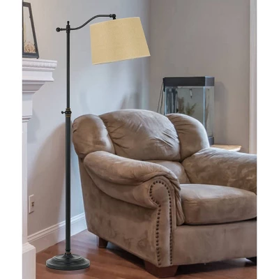 52" X 62.5" Adjustable Height Wilmington Metal Floor Lamp Dark Bronze - Cal Lighting - Image 2