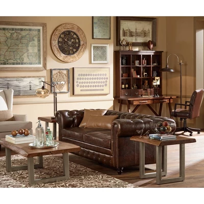 Franklin Iron Works Calyx Modern Industrial Desk Lamp 29" Tall Bronze Brown Cognac Glass Dome Shade For Bedroom Living Room Bedside Nightstand Office - Image 7