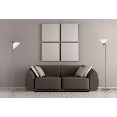 Swivel Torchiere Brushed Steel - Adesso - Image 2