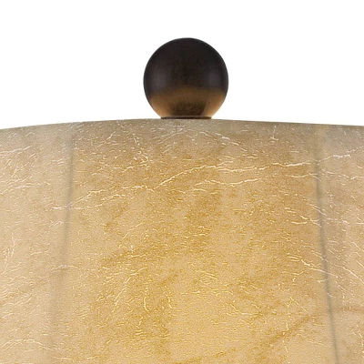 Regency Hill Traditional Swing Arm Desk Table Lamps 21.75" High Set Of 2 With USB Port Bronze Metal Faux Leather Shade For Living Room Bedroom - Image 3