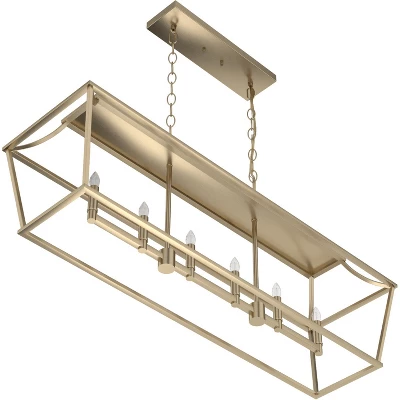 6-Light Laurel Ridge Linear Chandelier Alturas Gold - Hunter Fan - Image 3