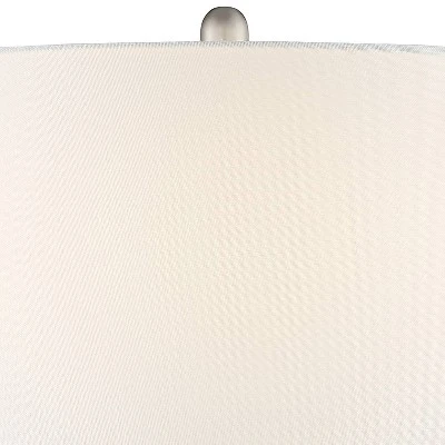 360 Lighting Azure Modern Table Lamps 29 1/2" Tall Set Of 2 Blue Brown Art Glass White Fabric Drum Shade For Bedroom Living Room Bedside Nightstand - Image 7