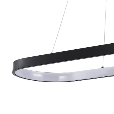 38.75" Nolan Modern Bohemian Iron Linear Integrated LED Pendant Black - JONATHAN Y - Image 5