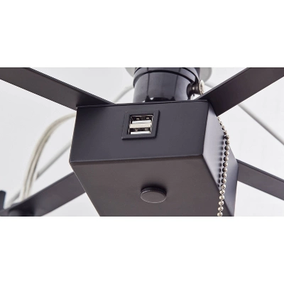 Henry Charge Shelf Floor Lamp Natural Black - Adesso - Image 5