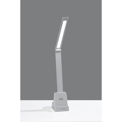 Cody LED Wireless Charging Desk Lamp With Smart Switch (Includes LED Light Bulb) Matte White - Adesso - Image 4