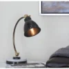 16" Metal Desk Lamp With Spotlight Shade Black - Olivia & May