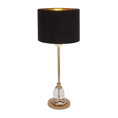Metal Buffet Lamp With Drum Shade Black - Olivia & May - Image 8