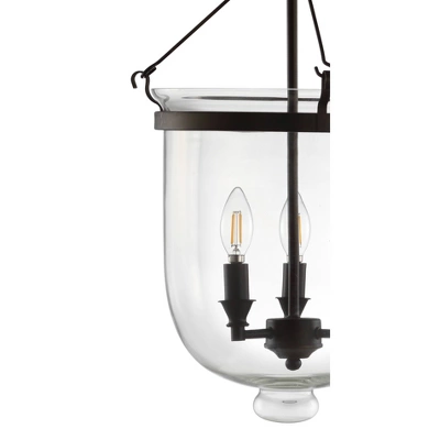 14.5" LED Metal/Glass Semi-Flush Mount Oil Rubbed Bronze - Jonathan Y - Image 3