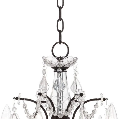 Vienna Full Spectrum DeMallo Dark Bronze Chandelier 26" Wide French Scroll Arm Clear Crystal 6-Light Fixture For Dining Room Home Foyer Kitchen Island - Image 3