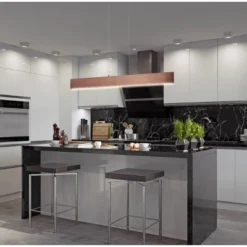 40" Adjustable Metal Draper Dimmable Linear Pendant (Includes Energy Efficient Light Bulb) - JONATHAN Y