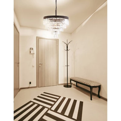 20" Wyatt Crystal Chandelier (Includes Energy Efficient Light Bulb) Bronze - JONATHAN Y - Image 4