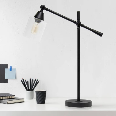 Tilting Arm Table Lamp Black - Elegant Designs - Image 6