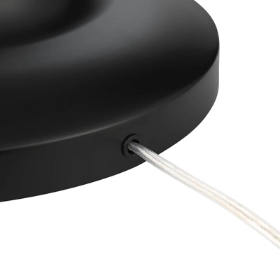 Possini Euro Design Roxie Modern Floor Lamp Standing 65 1/2" Tall Brass Black Metal Sheer Linen Double Drum Shade For Living Room Bedroom Office House - Image 6