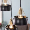 7" - 60" Renee 3 Cluster Pendant Light Black - Aiden Lane