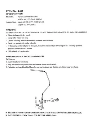 Hastings Home Modern Contemporary LED Clamp Desk Lamp – Silver - Image 3