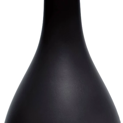 18.11" Traditional Standard Ceramic Dewdrop Table Desk Lamp With Matching Fabric Shade Black - Creekwood Home - Image 4