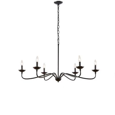 72.5" Brighton Chandelier Matte Black