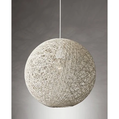 Havana Extra Large Pendant Cream Rattan - Adesso - Image 2