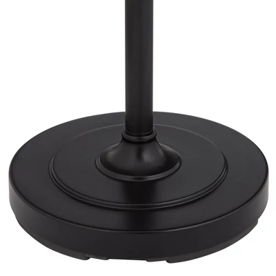 Uttermost Modern Industrial Floor Lamp 73 1/2" Tall Matte Black 3-Light Marbleized Glass Drop Shade For Living Room Reading Family Bedroom Office Home - Image 4