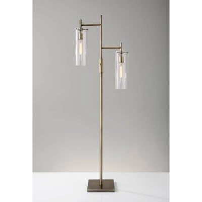 Dalton Floor Lamp (Includes Light Bulb) Brass - Adesso - Image 2