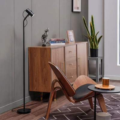 58" MRDK By Globe Series.01 LED Floor Lamp With Matte Black Shade (Includes LED Light Bulb) - Globe Electric - Image 4