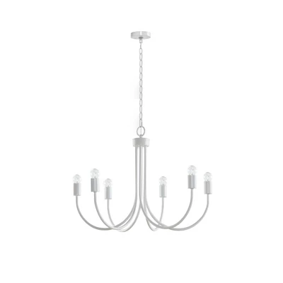 Ellie 6-Light Chandelier White - 510 Design - Image 2