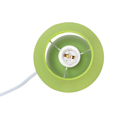 8.66" 2pk Petite Ceramic Orb Base Bedside Table Lamps With Matching Tapered Drum Shade Green - Creekwood Home - Image 3